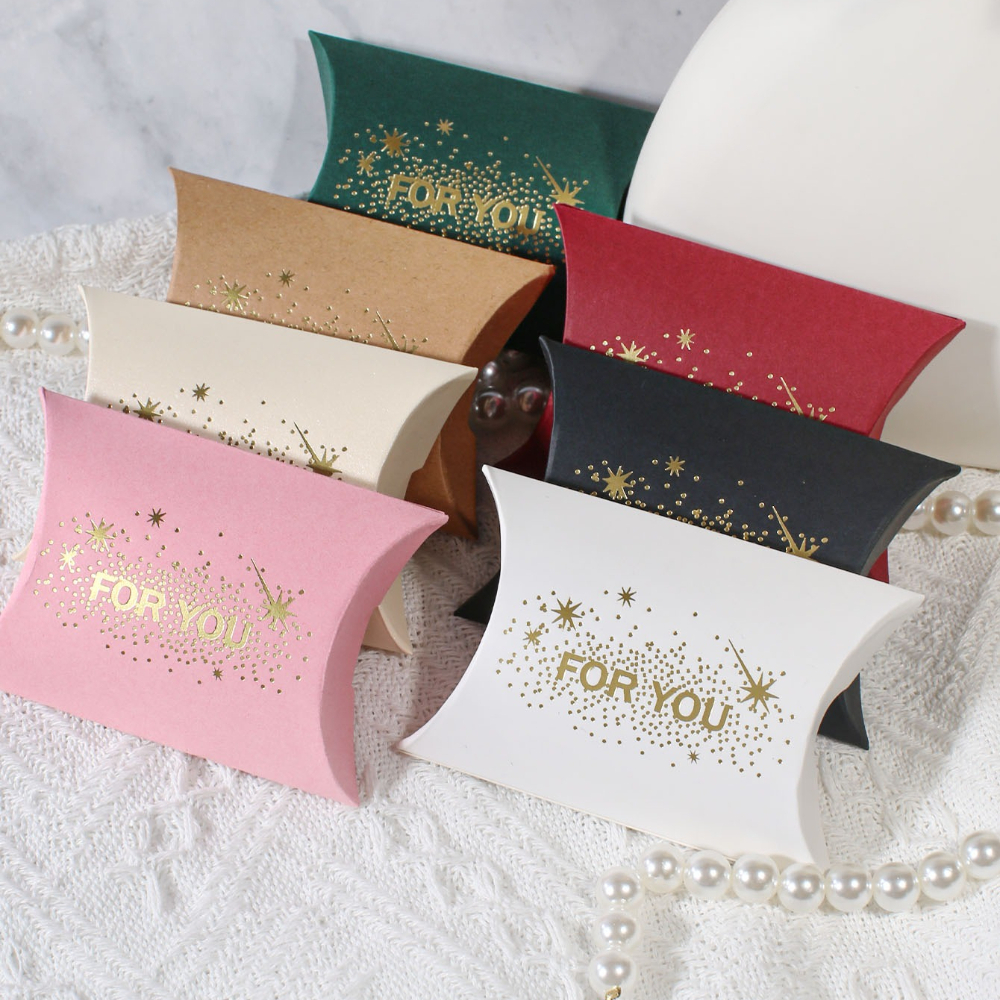 10pcs for You Pillow Gift Boxes with Golden Foil Star